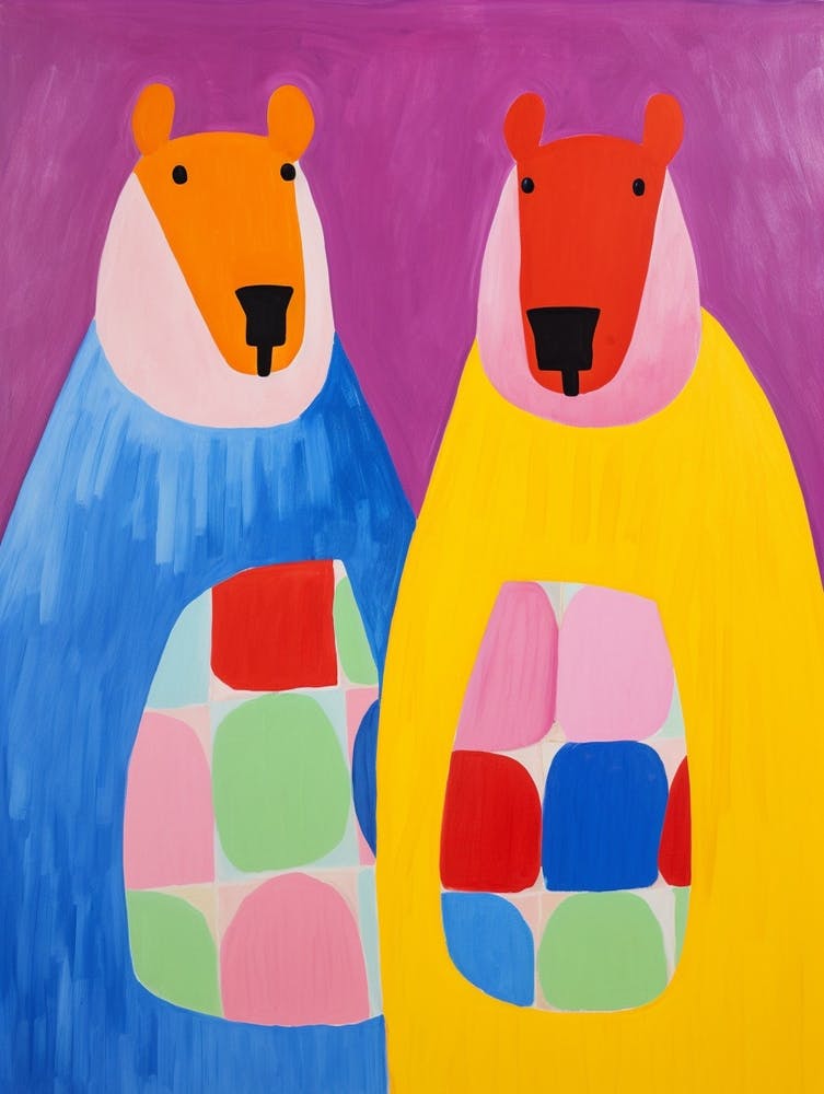 Colourful Kids Animal Art Capybara 3