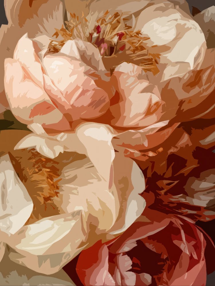 Graphic Peonies