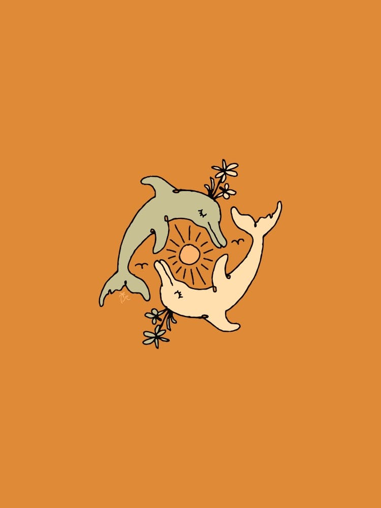 Dolphin Yin Yang  - Tropicool Studio
