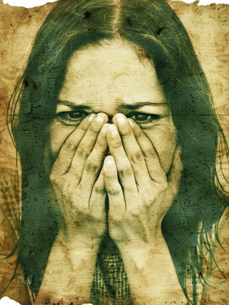 Cover Your Face Stock Photo