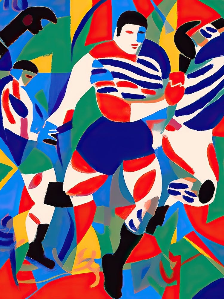 Rugby In The Style Of Matisse 3