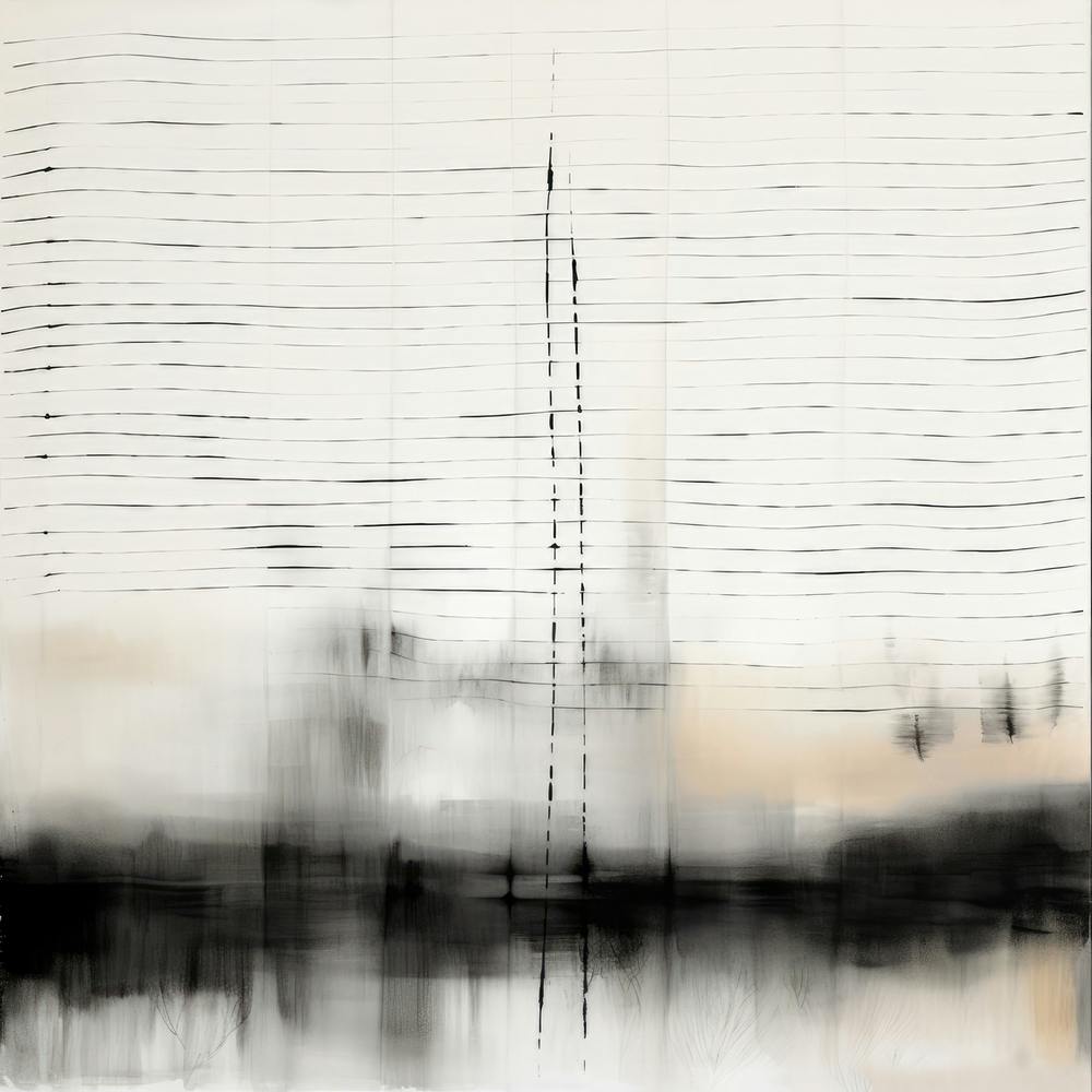 Minimalist Black and White Abstract First Discovered 3