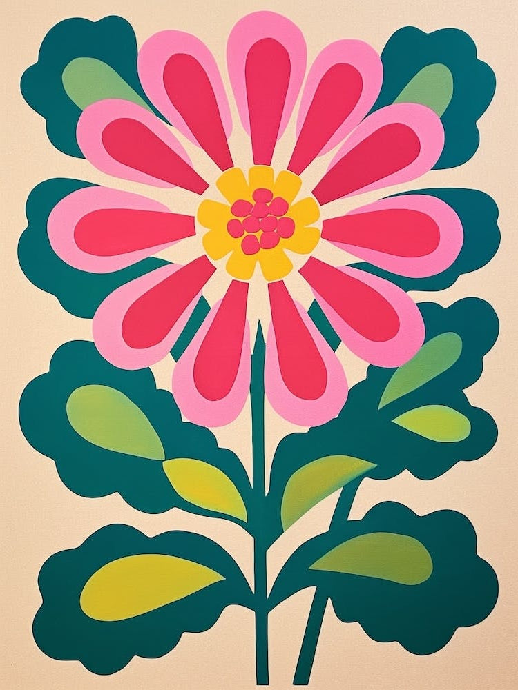 Cut Out Style Flower Art Everlasting Flower 2