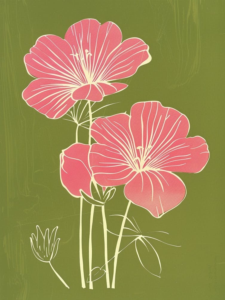 Pink & Green Nasturtium 1