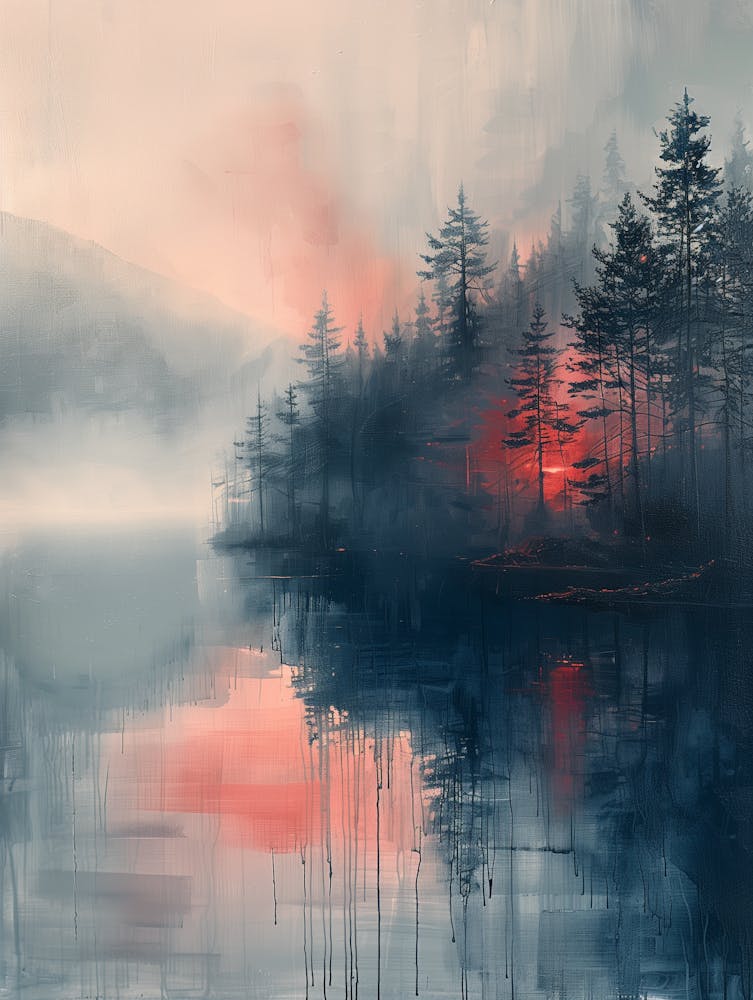 Coucher de Soleil sur Lac 1