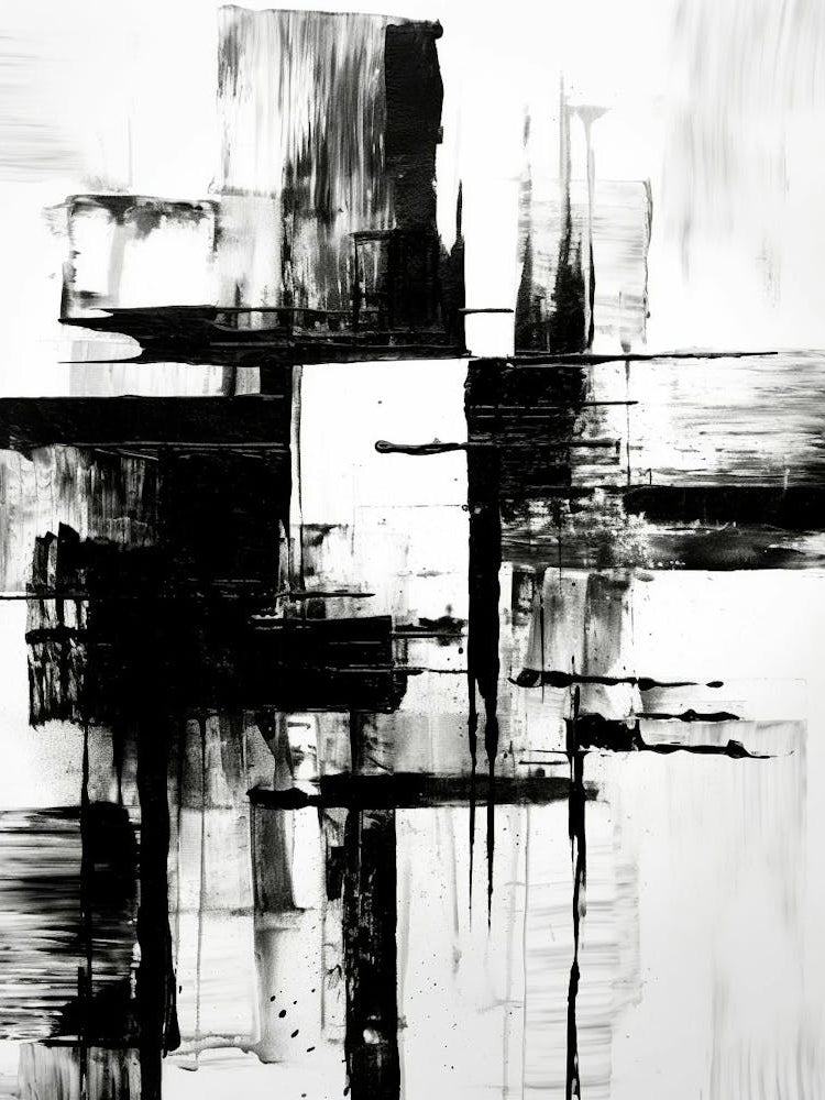 Layers Abstract Black And White 2