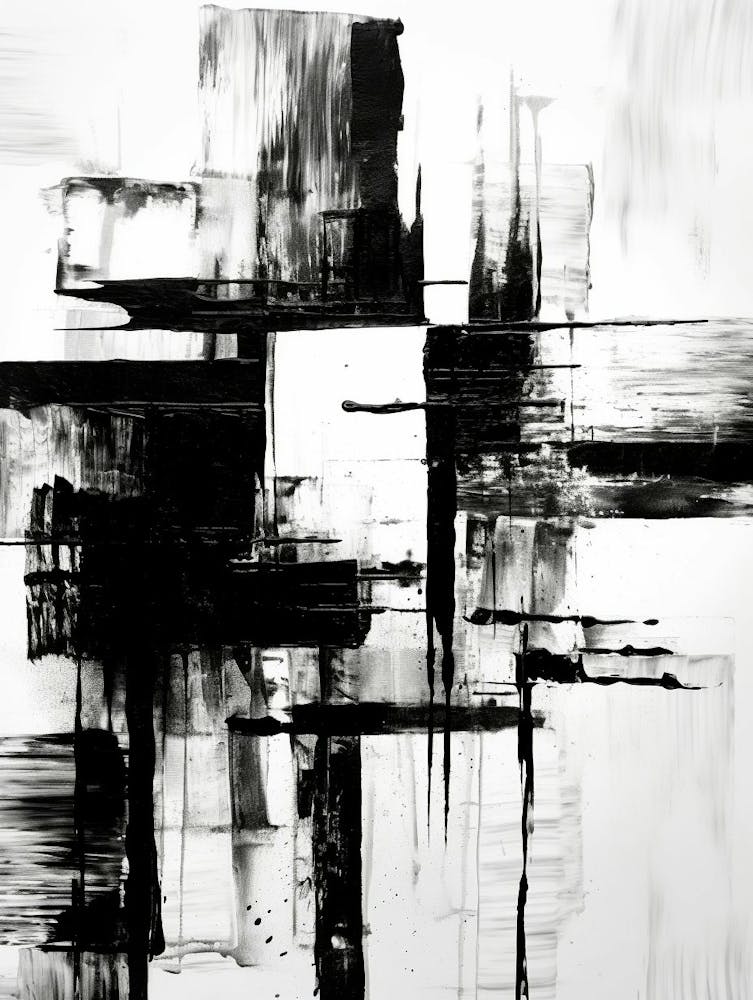 Layers Abstract Black And White 2