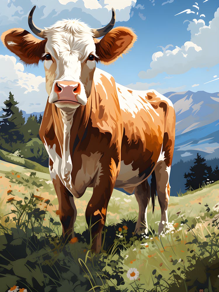 Cow In The Meadow