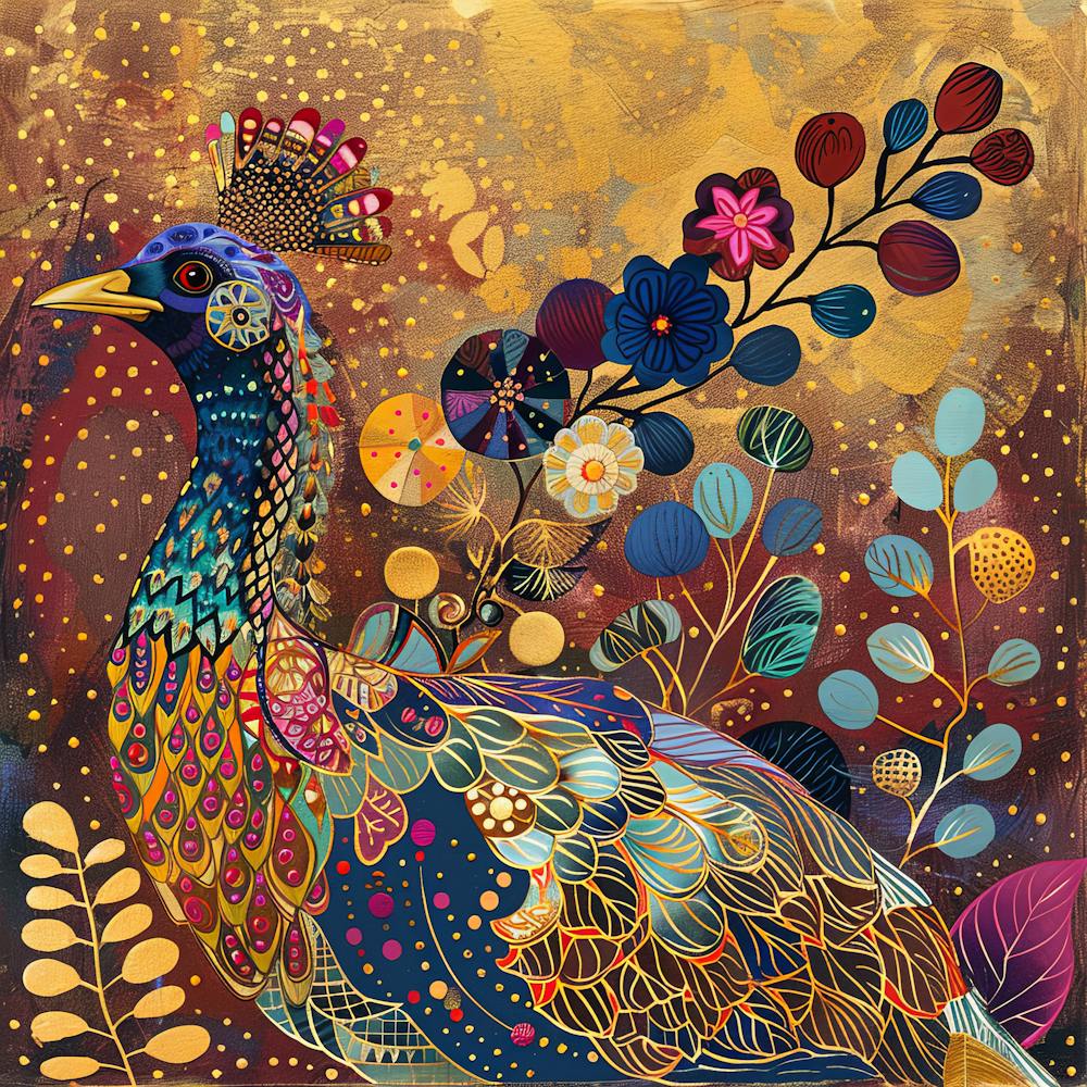 Patchwork Quilted Partridge 2