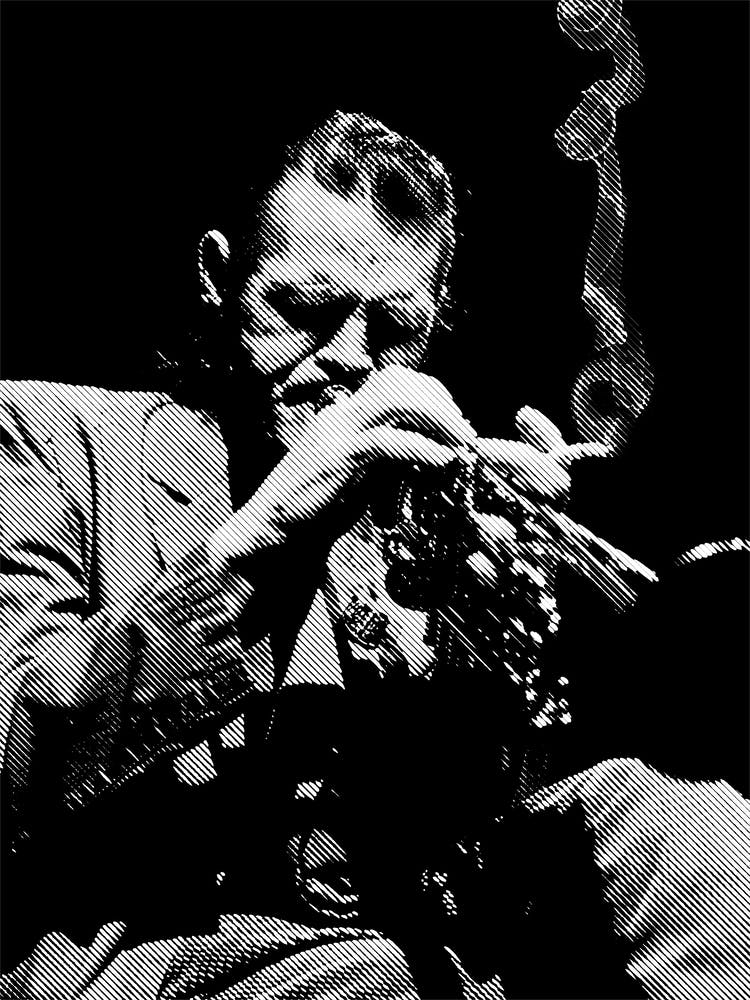 Chet Baker Line Art Illustration 2