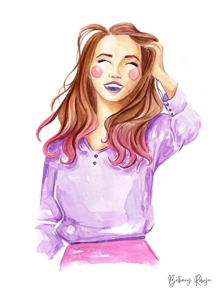 Girl with breeze in her hair