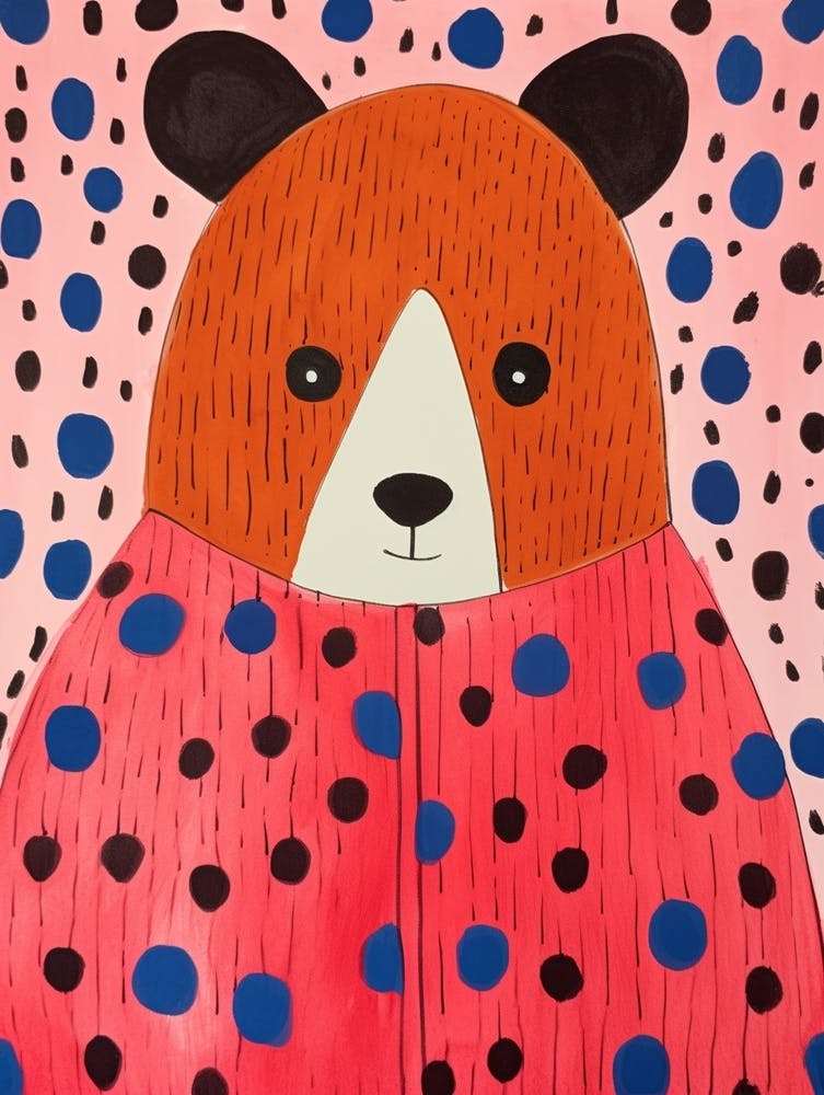 Pink Polka Dot Red Panda 3