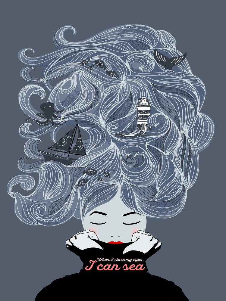 When I close my eyes, I can sea