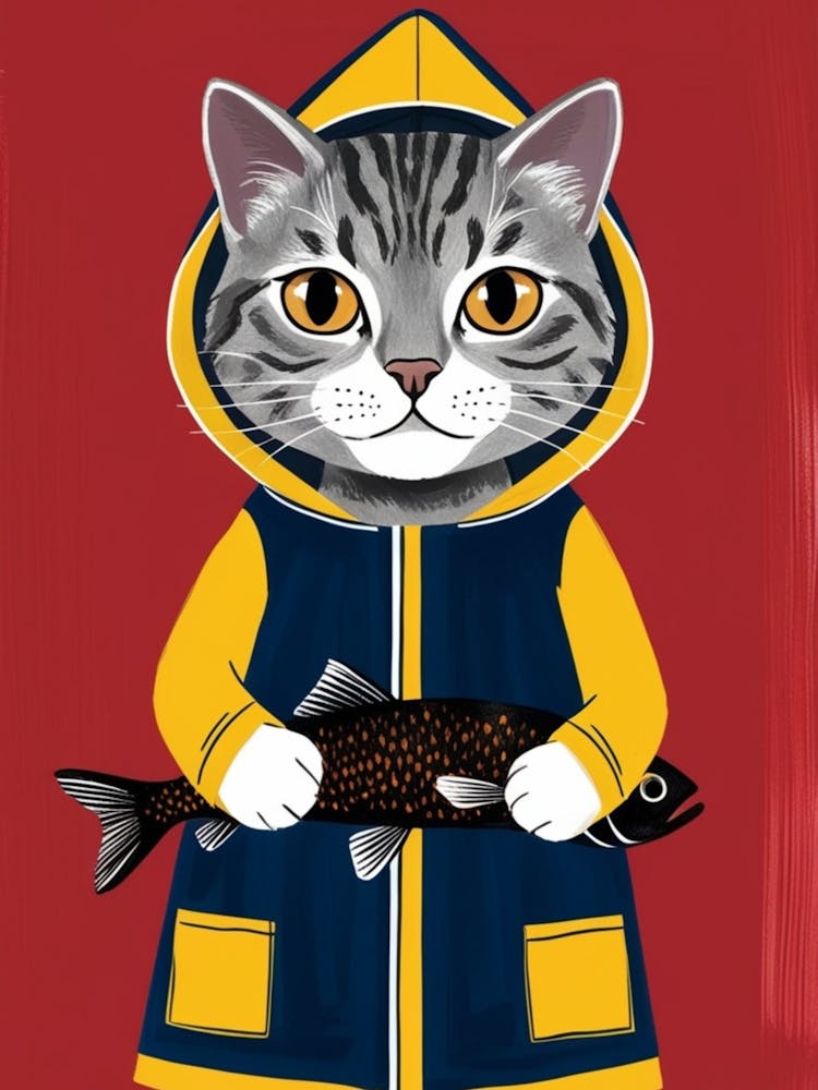 Cat In A Raincoat