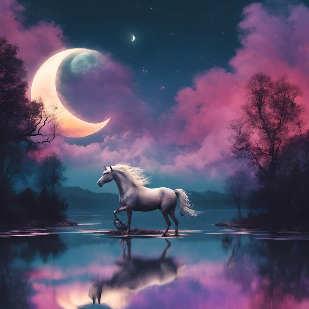 Unicorn In The Moonlight