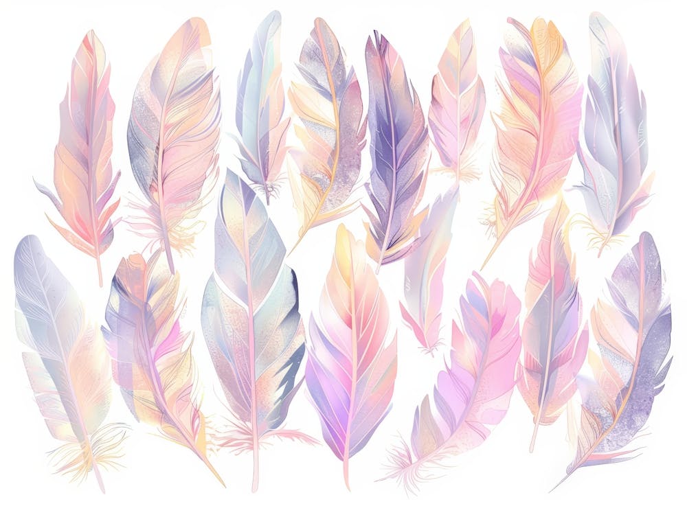 Watercolor Feathers 7