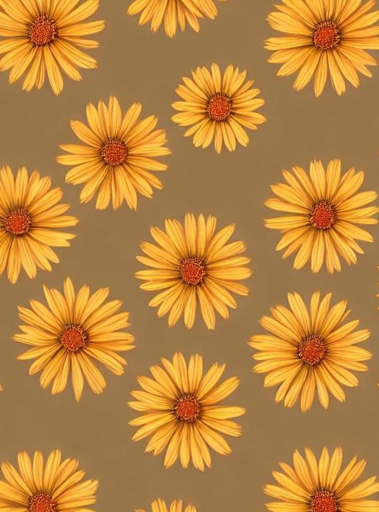 Aster Repeat Retro Flower