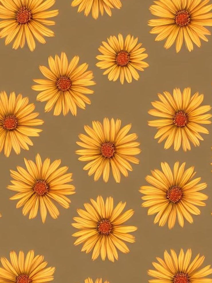 Aster Repeat Retro Flower