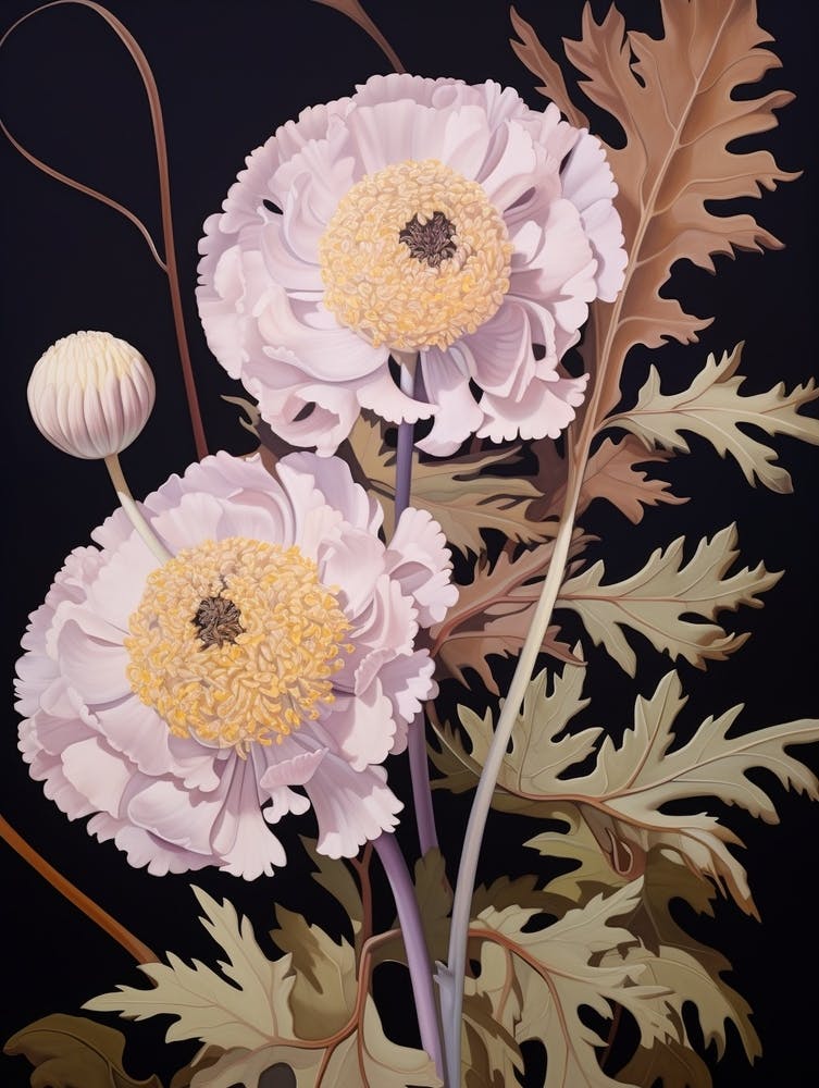 Flower Illustration Scabiosa 4