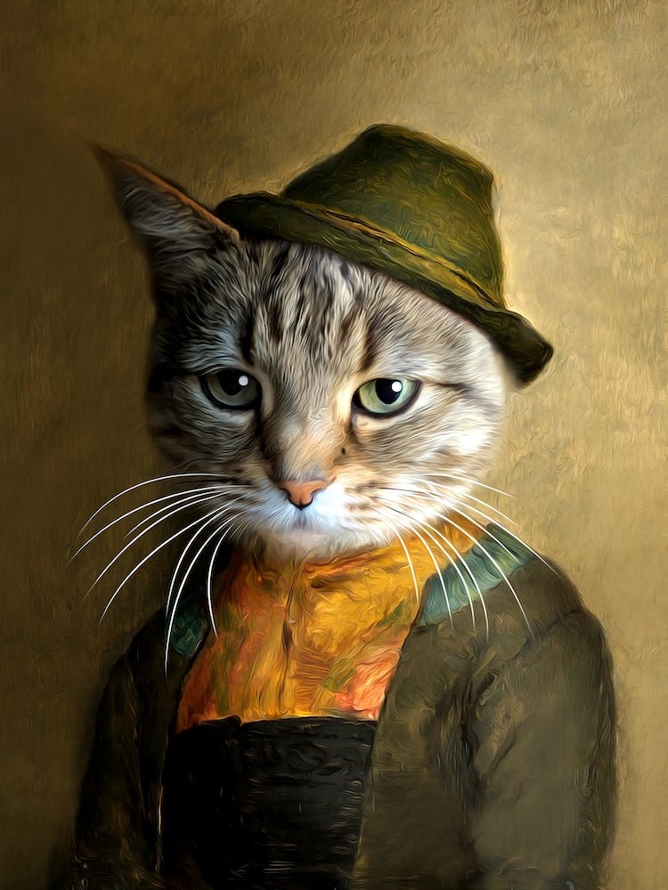 Little Fou Le Chat Portraits d'Animaux de Compagnie