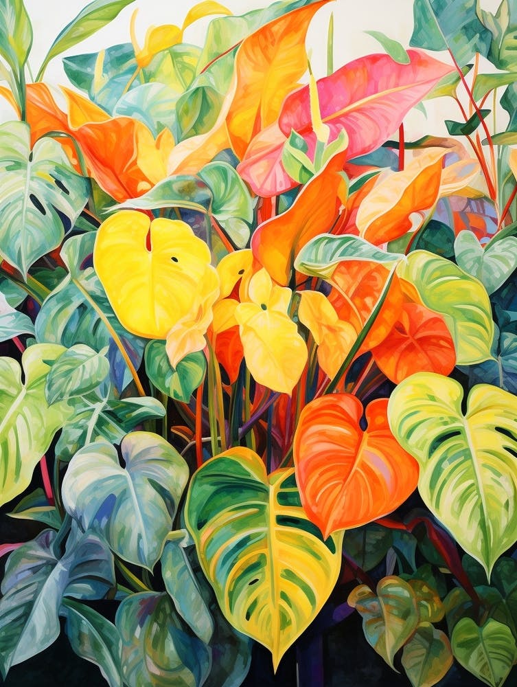 Tropical Plant Painting Pothos Plant 1