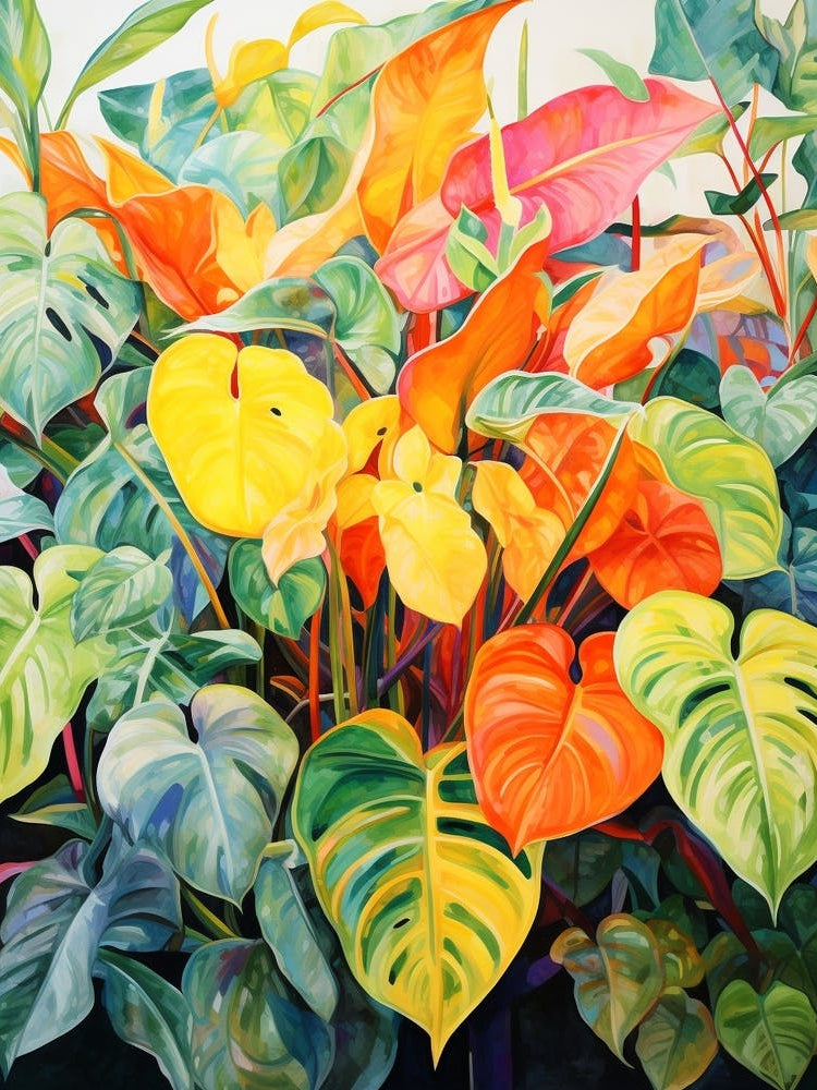 Tropical Plant Painting Pothos Plant 1
