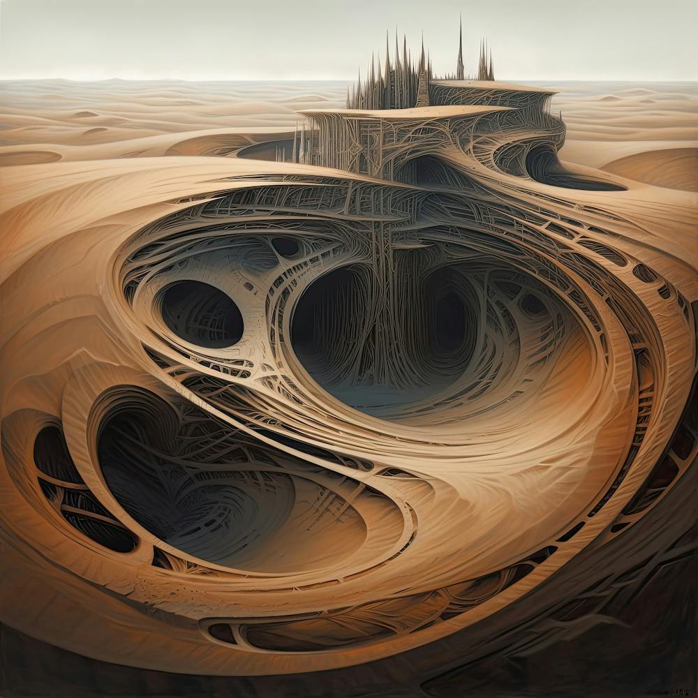 Düne Sand Wüste Gebäude 5
