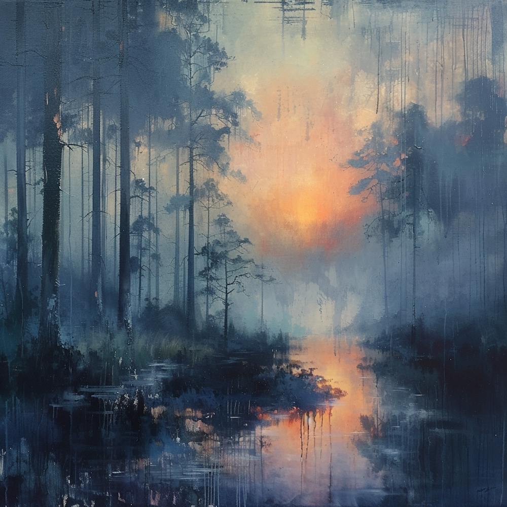 Sunset In The Woods 1