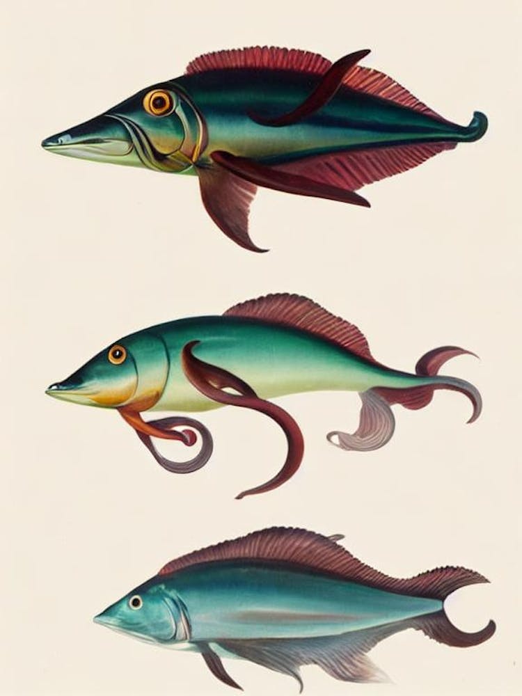 Giant Squid Vintage Poster