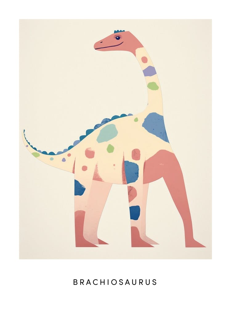 Nursery Dinosaur Art Brachiosaurus 1 Poster