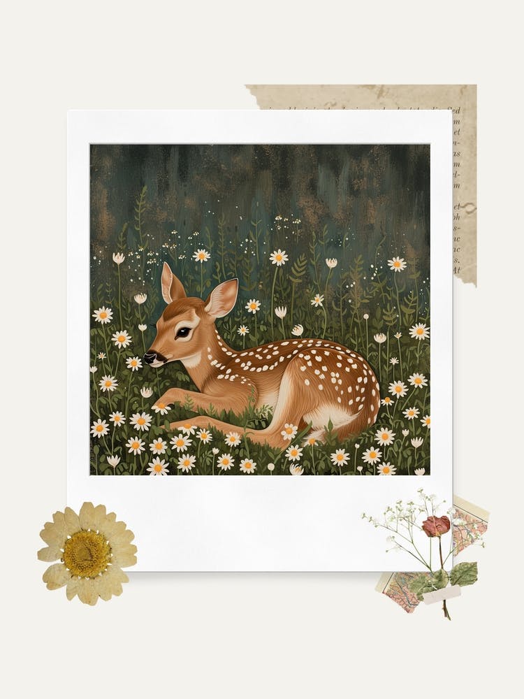 Scrapbook Fawn Fairycore Painting 3