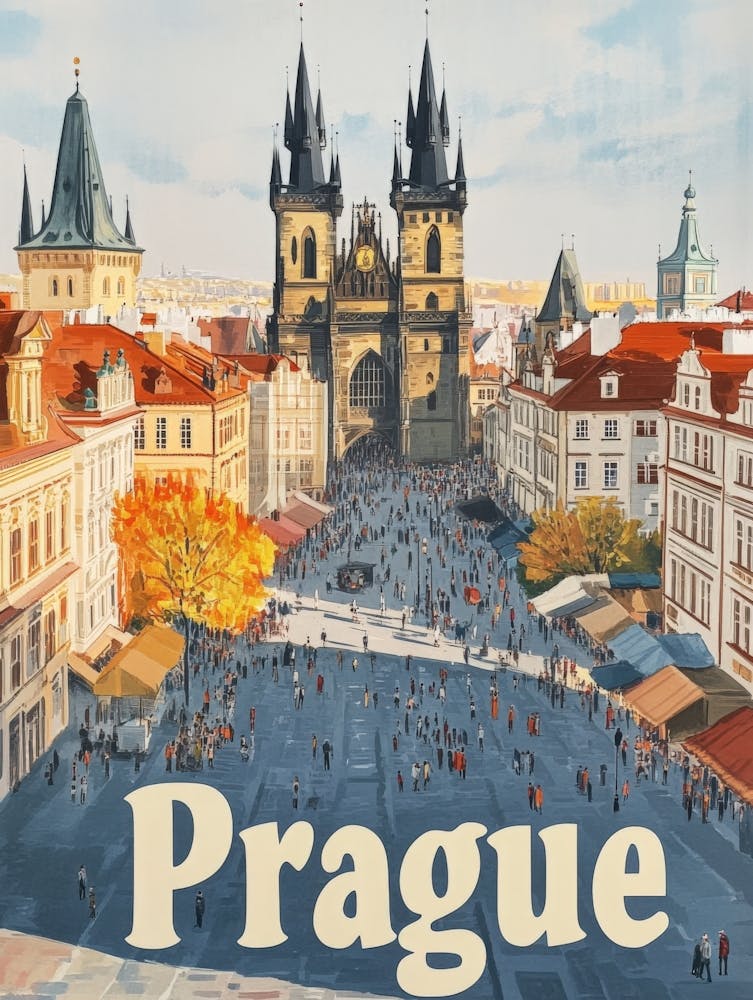 Aihrgdesign A Classic 1960s Travel Poster For Prague Showcasi 6566d660 33f7 4d00 A9da 4dcfec68649c 0