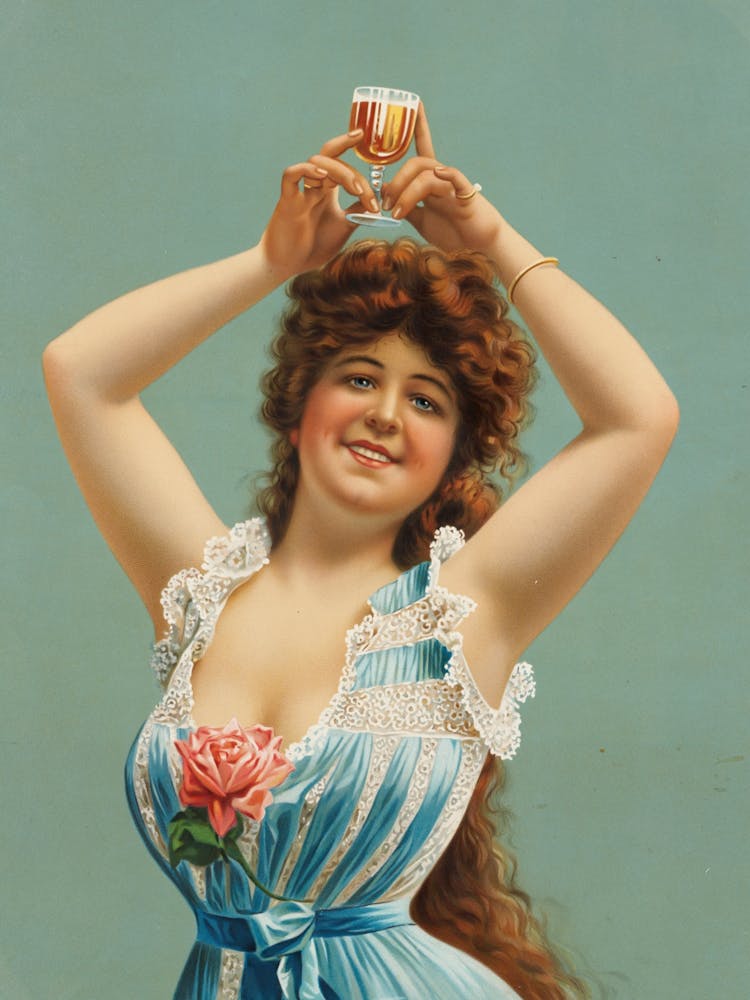 Girl Holding A Beer Glass