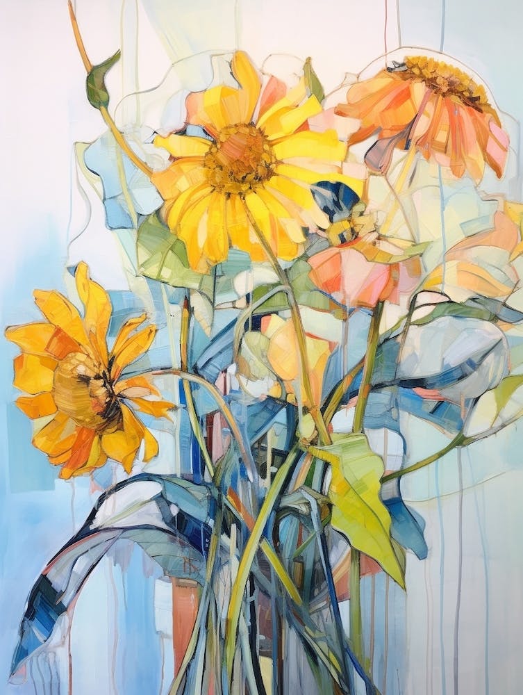 Abstract Flower Painting Sunflower 3