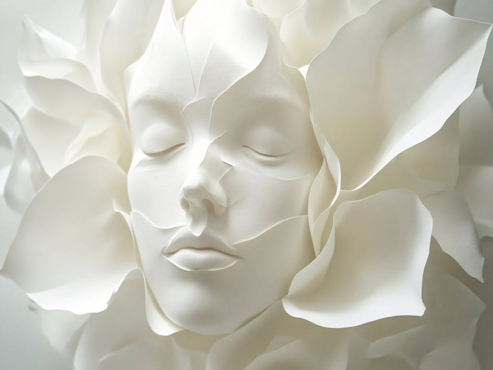 White Flower Sculpture