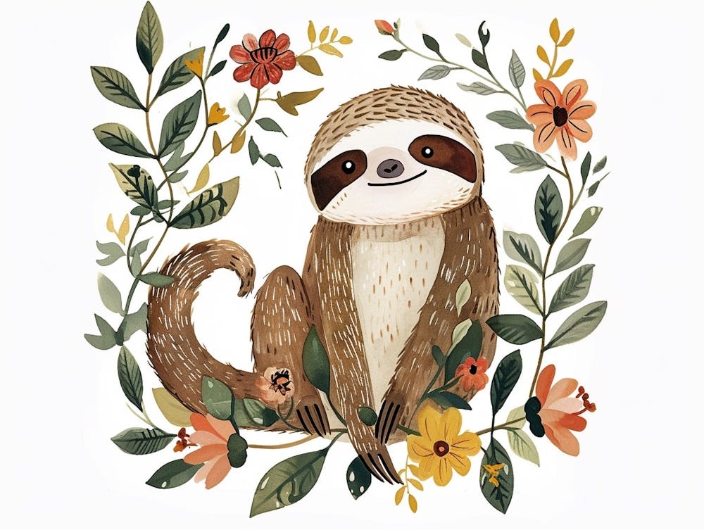 Little Floral Sloth 4