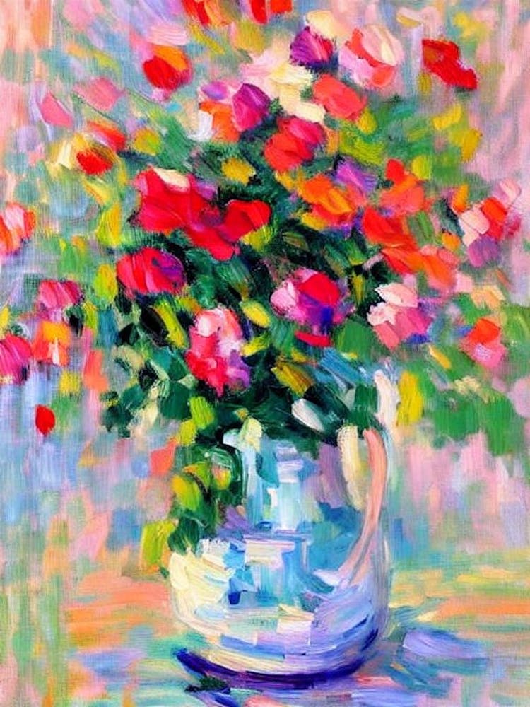 Pois de Senteur 2 Fleur Style Matisse