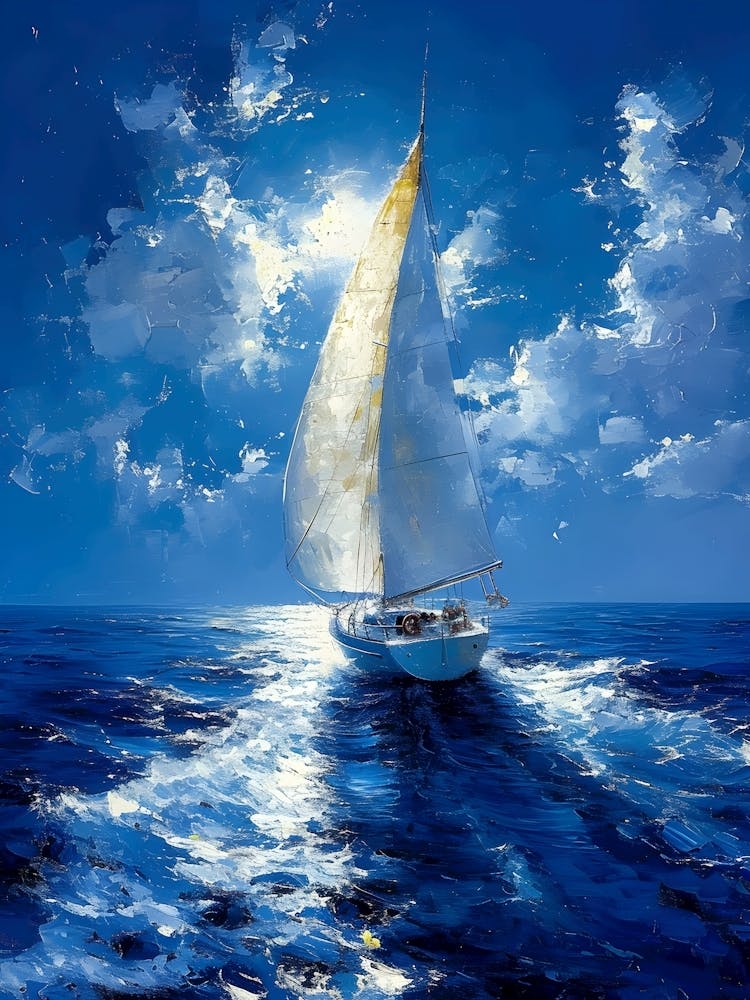 Sailboat In The Moonlight