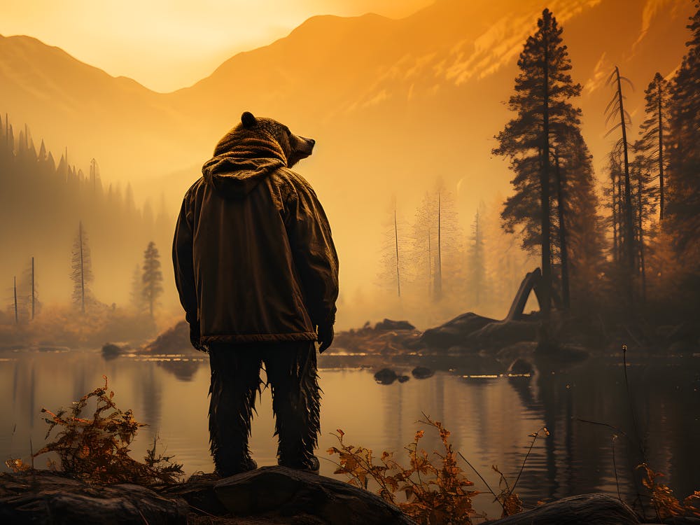 Majestic Bear In The Mountain Wilderness