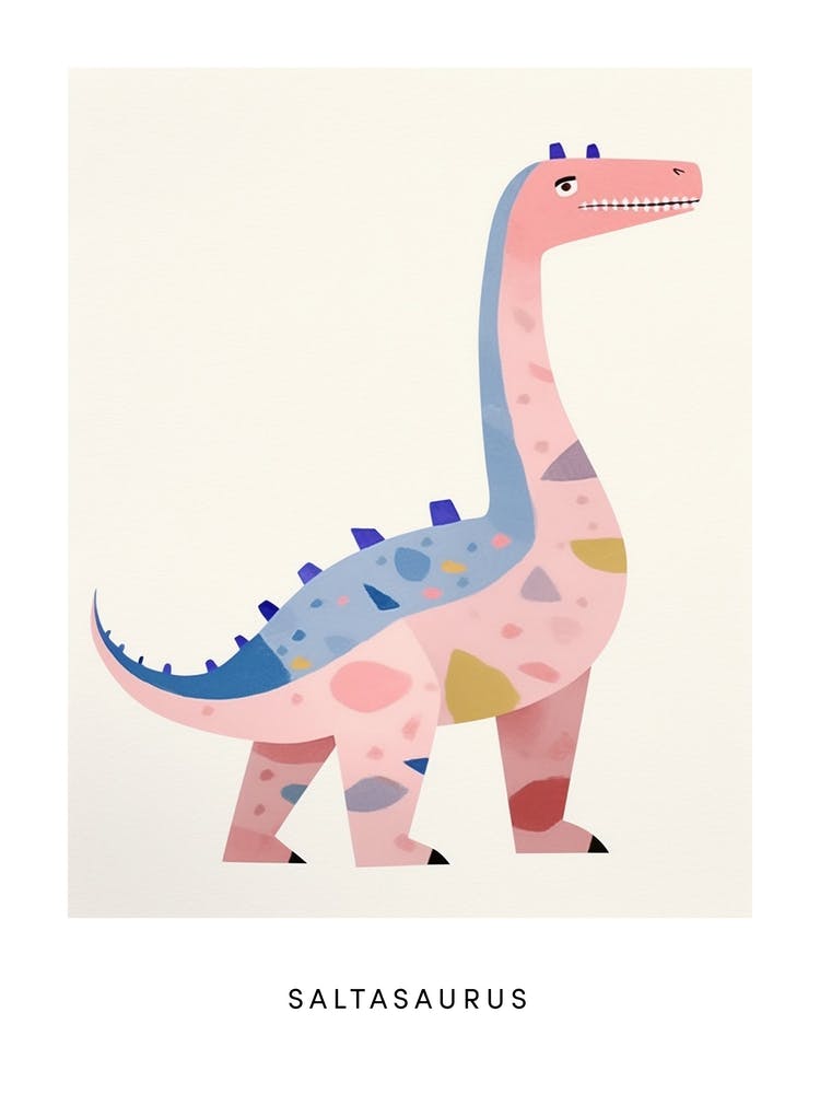 Nursery Dinosaur Art Saltasaurus 2 Poster