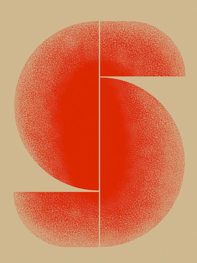 Geometric Composition In Red 02