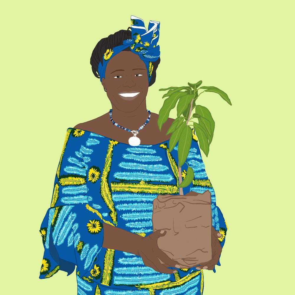 Wangari Maathai - Inspiring women collection - Save the earth 