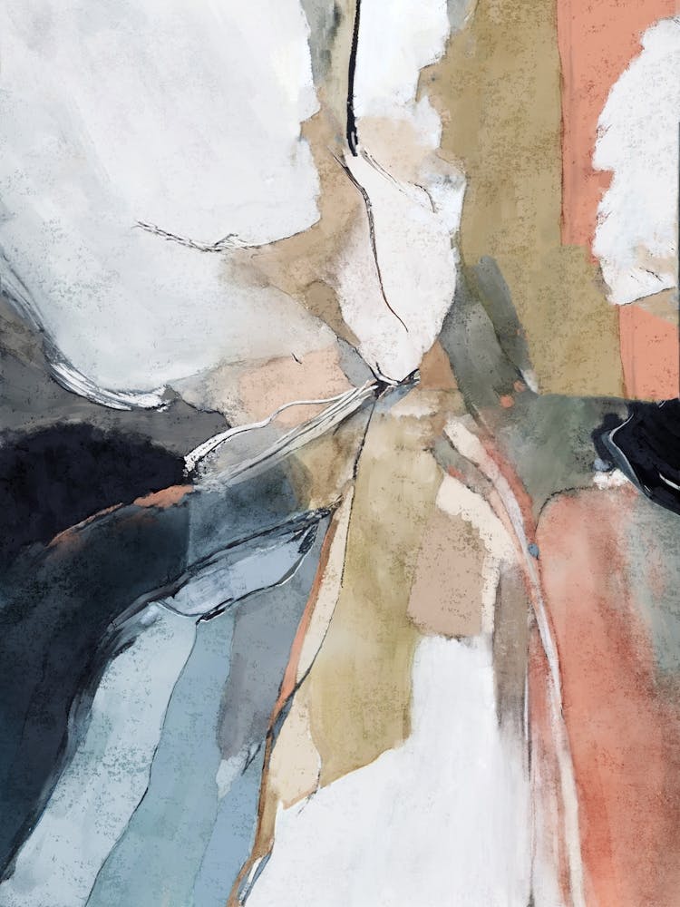 Navy Blue Textured Abstract