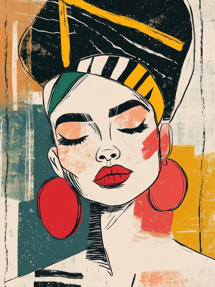 African Woman With Turban 26