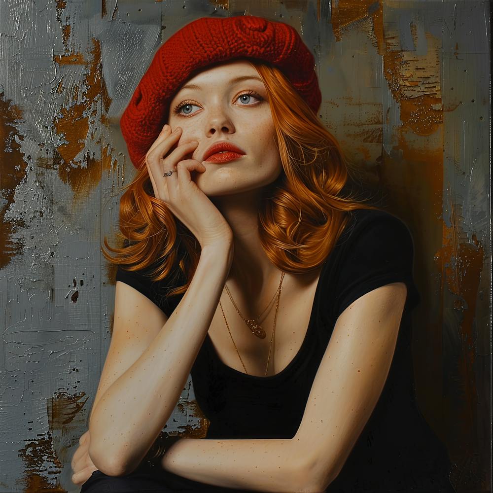 Auburn Thoughts in Monochrome Musings. Contemporary Hyper Realism