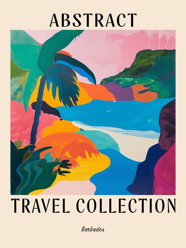 Abstract Travel Collection Poster Barbados 2