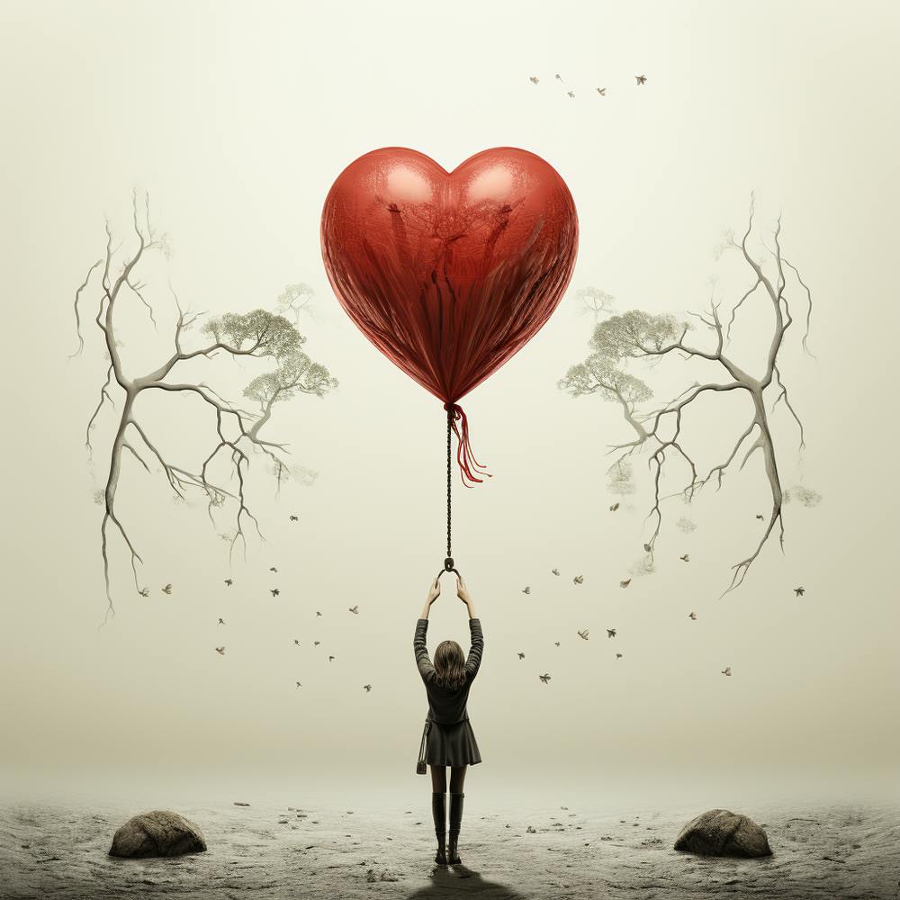 Girl Holding A Heart