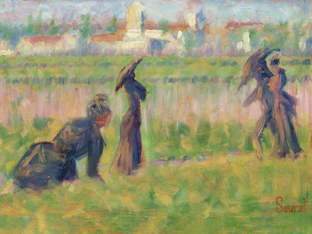 Figures In A Landscape Impressionist, George Seurat