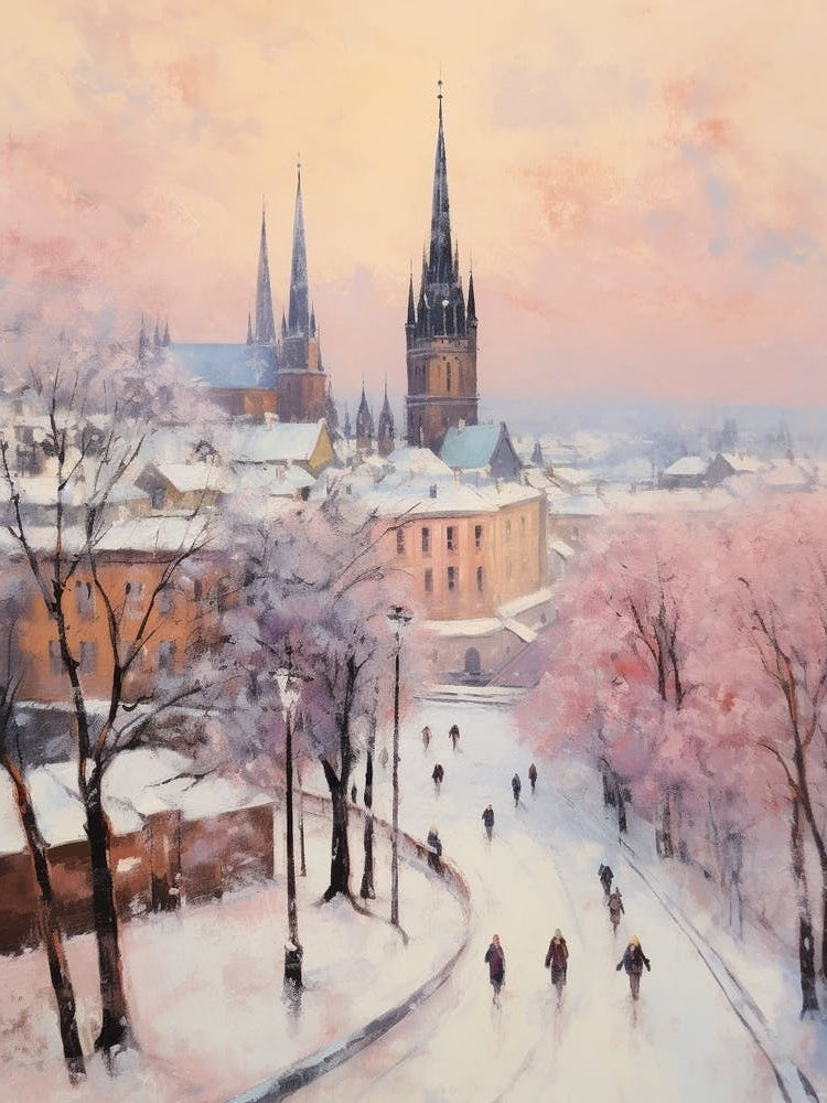 Dreamy Winter Painting Krakow Poland 4
