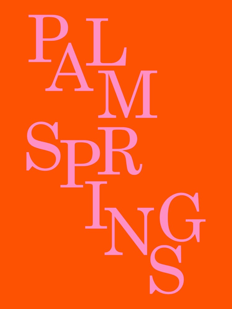 Palm Springs Orange And Pink